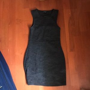 Fitted top shop gray mini dress